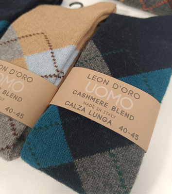 CALZINO LUNGO UOMO 751L ROMBI CASHMERE Tellini S.R.L. Velkoobchodní oblečení